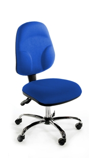CHIMPL Operator Chair With Kidney Lumbar Support - Chrome Base