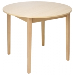 Round Tapered Leg Dining Table 