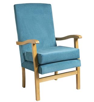 Fast Delivery Jubilee High Back Chair Azure Fabric