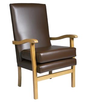 Fast Delivery Jubilee High Back Chair Coffee Bean Vinyl