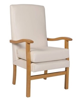 Fast Delivery Jubilee High Back Chair Cream Vinyl