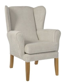 Fast Delivery York Wing Chair Stone Fabric