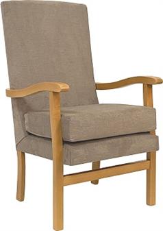 Fast Delivery Jubilee High Back Chair In Bark Fabric