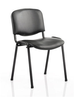 Vinyl Stacking Chair - Black Frame