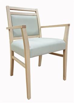 Sabine Armchair in Aqua ScorpioCream vinyl