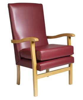 Jubilee High Back Chair CMI Expression Heaven Crimson Kiss Vinyl