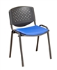 F3 Stackable Chair - Perforated Back & Upholstered Seat