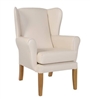 York Wing Chair in C&L Manhattan Plains Cream