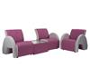 4000 Range Curved Reception Seating Two Tone Upholstery