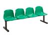 Marko Beam Seating - 4-Seater With Green Seats