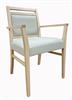 Sabine Armchair in Aqua ScorpioCream vinyl