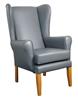 Harrogate High Back Wing Chair - CMI Expression Heaven Grey Vinyl